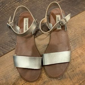 Silver Steve Madden Sandals